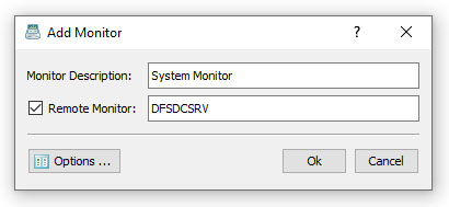 SysGauge Server Add Monitor Dialog